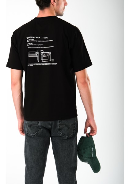 Wassily Chair Oversize Fit T-Shirt Erkek - Siyah modelleri