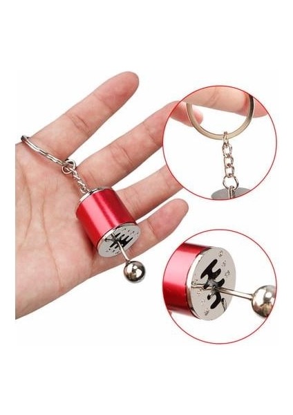 Anahtarlık Bronz Metal Kırmızı Vites Topuz Tipi