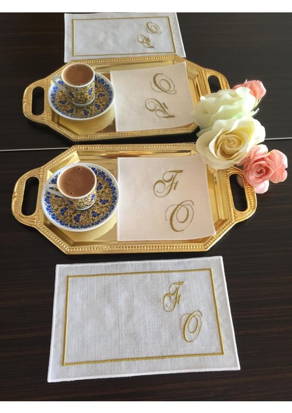 Kişiye Özel Nakışlı Söz & Nişan Mendili, Tepsi Örtüsü, Söz Mendili