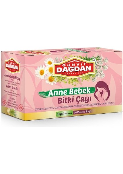 Günvit Dağdan Anne Bebek Bitki Çayı Kutu Natürel Sallama Poşet Çay 20’li