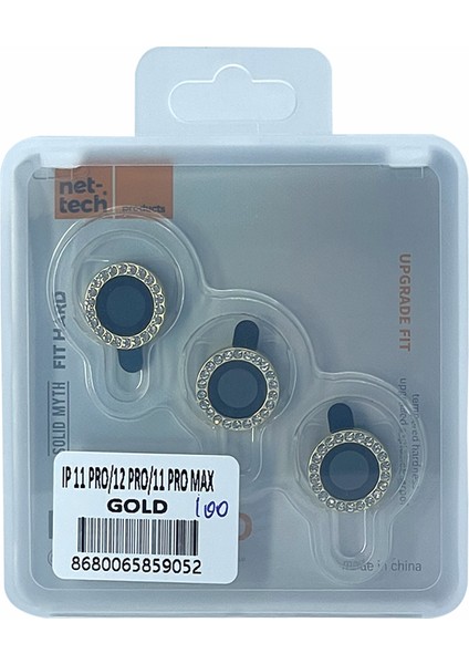 Apple iPhone 11 Pro Max Uyumlu Diamond Taşlı Model Kamera Cam Koruyucu