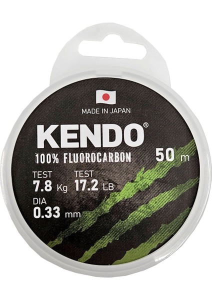 Kendo 100% Fluorocarbon White 50M Misina 0.22MM