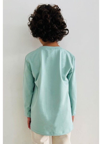 Erkek Çocuk Uzun Kollu Tişört Basic 5-14 Yaş, Mint Yeşili fiyatları