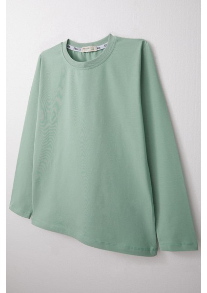 Erkek Çocuk Uzun Kollu Tişört Basic 5-14 Yaş, Mint Yeşili indirimleri