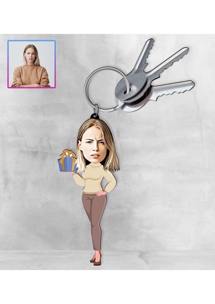 Kişiye Özel Karikatür Tasarım Anahtarlık 97330