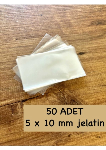 5X10 CM MİNİ ŞEFFAF JELATİN POŞET BANTSIZ DÜZ 50 ADET