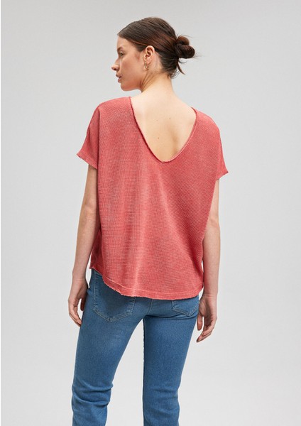 Dokulu Pembe Basic Tişört 167311-71102 modelleri