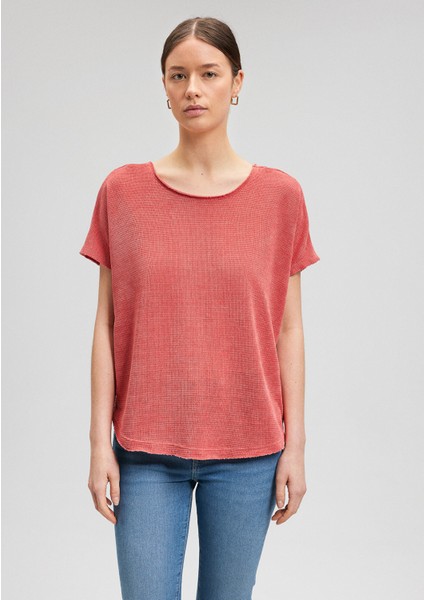 Dokulu Pembe Basic Tişört 167311-71102 fırsatları