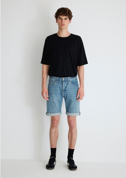 Erkek BRIAN Mavi 90s Comfort Jean Şort 0418484472