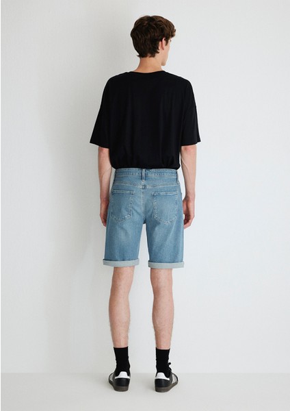 Erkek BRIAN Mavi 90s Comfort Jean Şort 0418484472