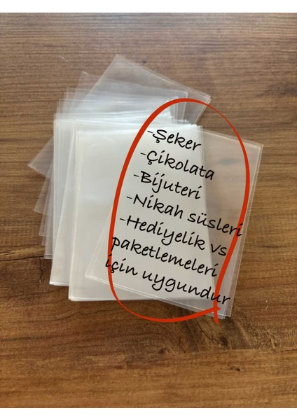 8X12 CM MİNİ ŞEFFAF JELATİN POŞET BANTSIZ DÜZ 50 ADET fırsatları
