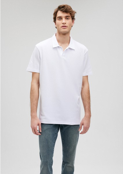 Beyaz Polo Tişört 0611904-620