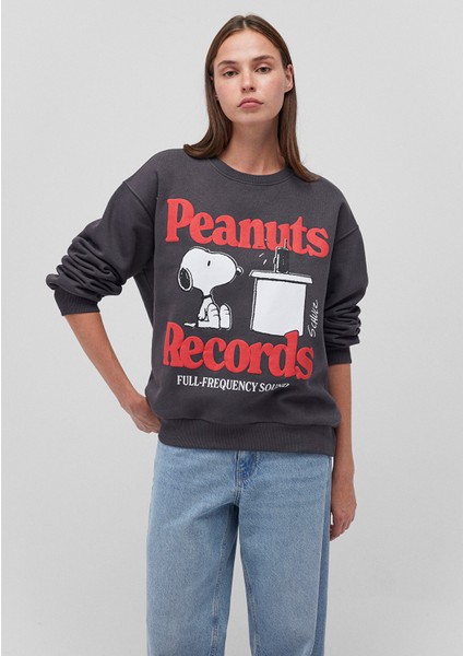 Snoopy Baskılı Antrasit SWEATSHIRT1S10257-70087