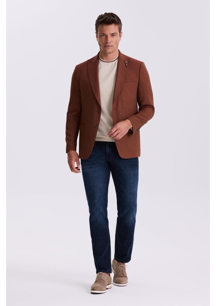 Kızıl Klasik Kalıp Kırlangıç Yaka Torba Cep Ceket indirimleri