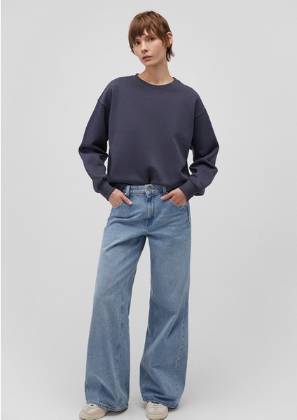 Bisiklet Yaka Lacivert Basic Sweatshirt 1610198-70726 fiyatları