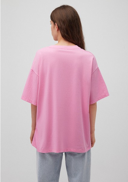Mavi Logo Baskılı Pembe Tişört 1600843-71032
