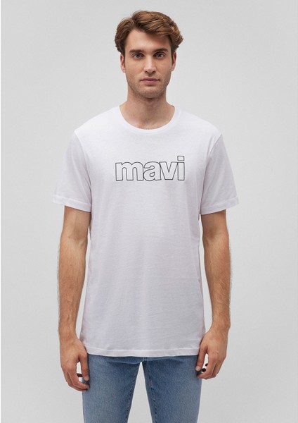 Mavi Logo Baskılı Beyaz Tişört 065781-620 modelleri