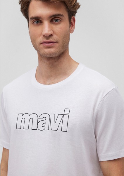 Mavi Logo Baskılı Beyaz Tişört 065781-620 indirimleri