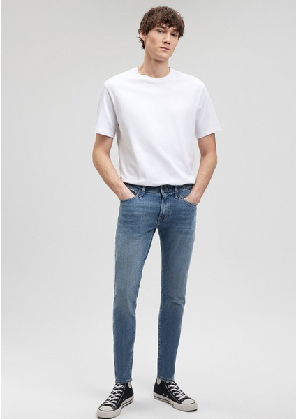 Erkek Rob Puslu Mavi Comfort Jean Pantolon 001030-31271