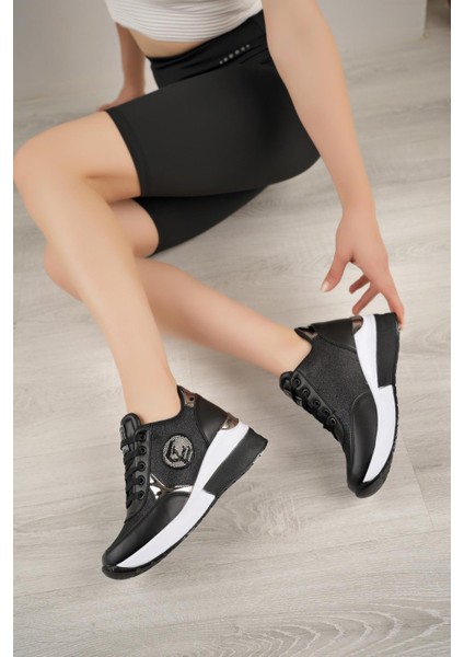 Lady 3001 Siyah Dolgu Kadın Sneakers