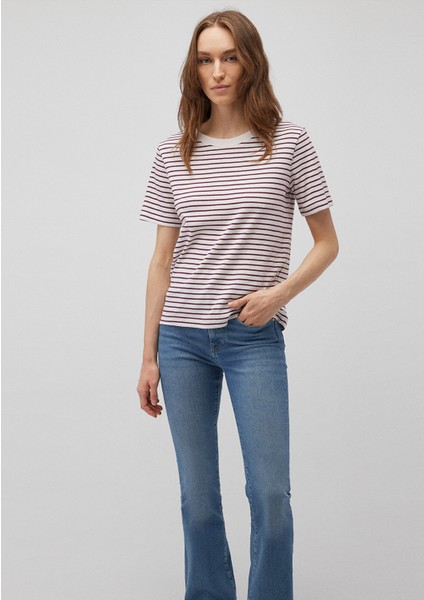 Bordo Çizgili Basic Tişört 1611653-88108 fiyatları