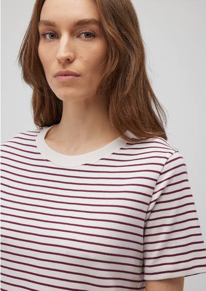 Bordo Çizgili Basic Tişört 1611653-88108 indirimleri