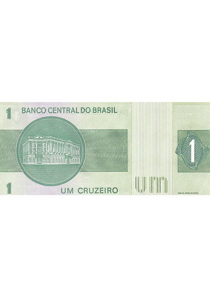 Brezilya 1 Cruzeiro 1980, P#191AC, Çil, Eski Yabancı Kağıt Para