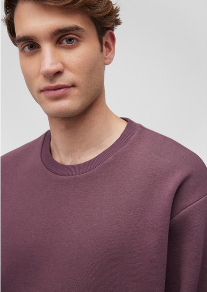 Bisiklet Yaka Mor Basic Sweatshirt 0S10276-70260