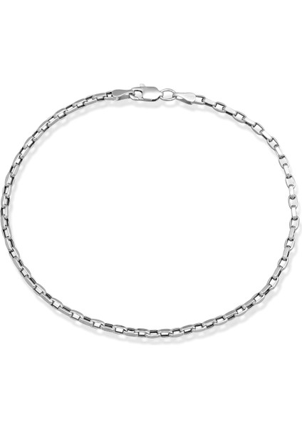 14 Ayar Altın Unisex Parlak Beyaz Zincir Bileklik fiyatları