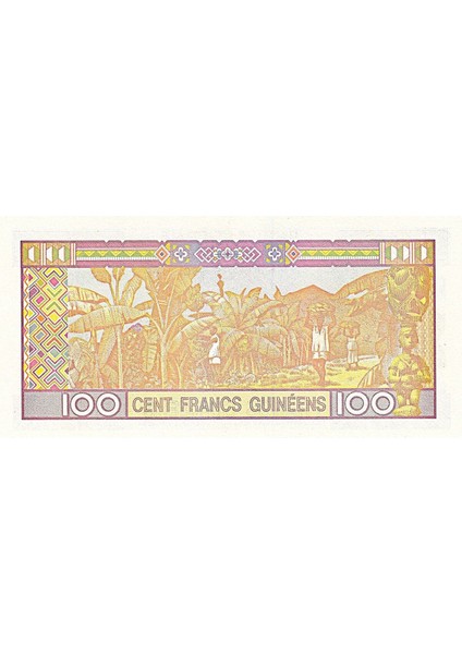 Gine 100 Frank 2012, P#35B, Çil, Eski Yabancı Kağıt Para