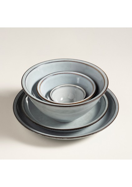 Lılıng Stoneware Yemek Tabağı 24 cm Mavi