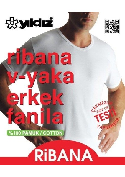 Yıldız 60 Beyaz Ribana V Yaka Erkek Body fiyatları