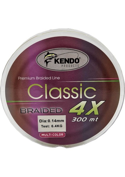 Classic 4x 300M Multicolor Örgü Ip 0.16MM