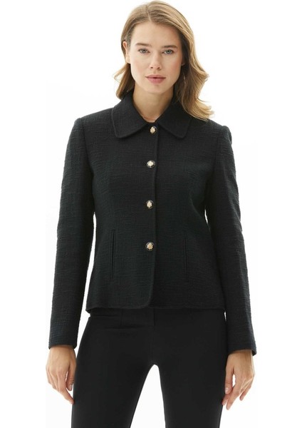 Bebe Yaka Dik Fleto Cep Ceket