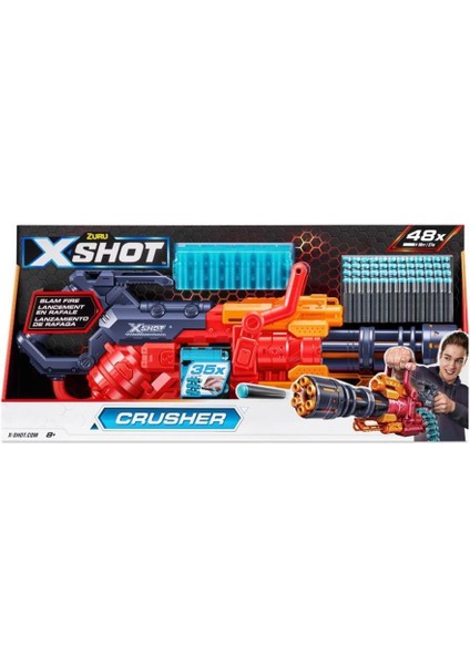 Nessiworld 36382 Zuru X-Shot Silah Sünger Atan Excel-Crusher 48 Mermi -Sunman