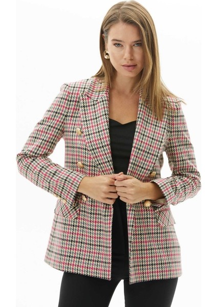 Kruvaze Göğüs Cepli Kazayağı Ceket modelleri