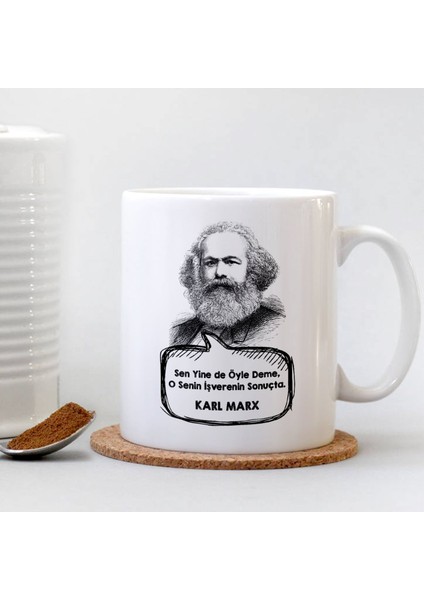 Kişiye Özel Karl Marx Beyaz Kupa Bardak