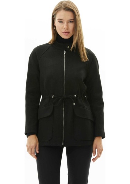 Beli Büzgülü Raglan Kol Dıştan Cep Süet Ceket modelleri