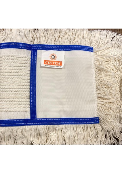Zincir Dikiş Nemli Mop 50 cm, Mavi Biyeli x 50 Adet