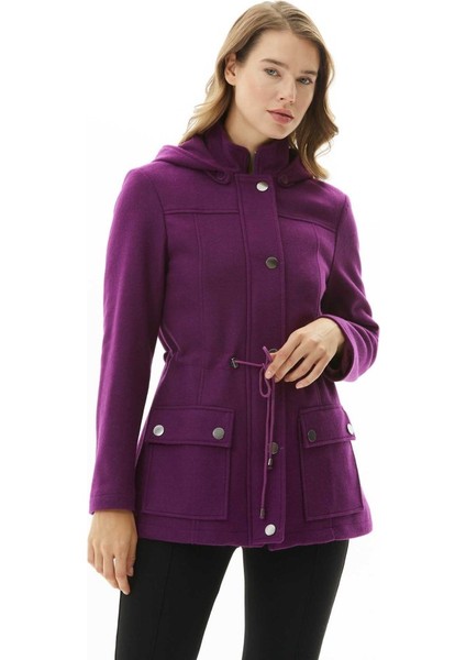 Beli Büzgülü Kapüşonlu Çıtçıtlı Kaban fiyatları