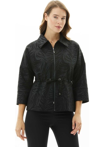 Beli Büzgülü Zebra Desen Ceket modelleri