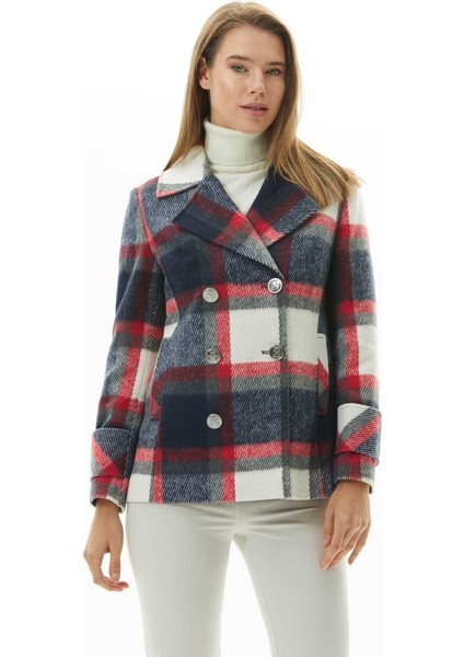 Kruvaze Yaka Kuptan Cep Ekose Kaban fırsatları