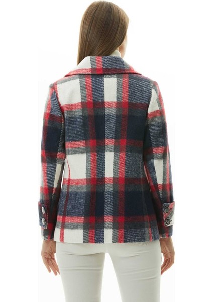 Kruvaze Yaka Kuptan Cep Ekose Kaban indirimleri