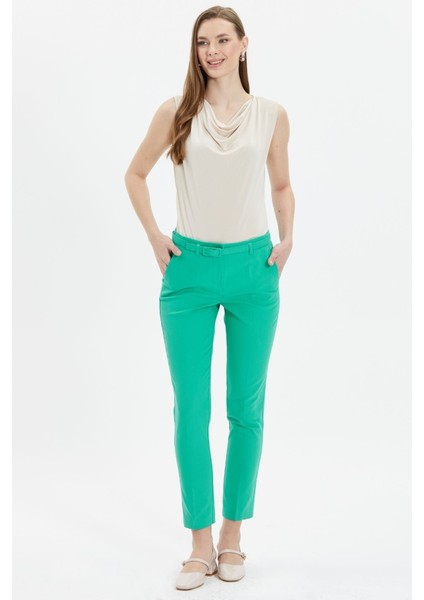 Beli Kemerli Dar Paça Pantolon modelleri