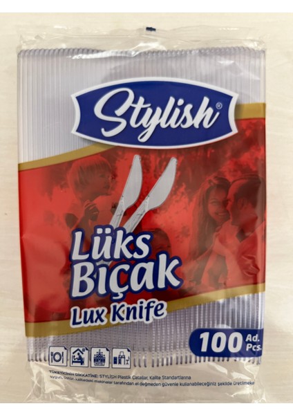 Plastik Lüks Bıçak 100 Adet