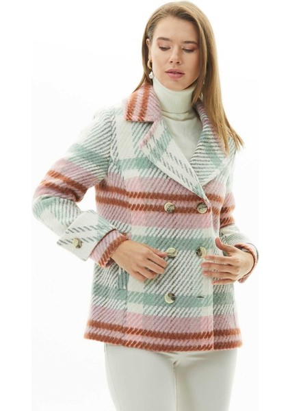 Kruvaze Yaka Ekose Kaban fiyatları