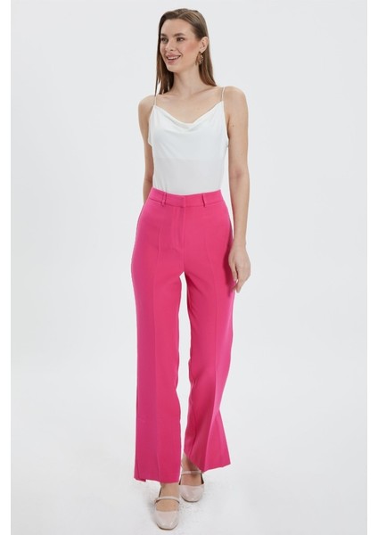 Yanları Yırtmaçlı Cepsiz Pantolon modelleri