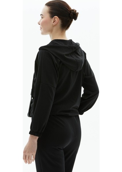 Kapüşonlu Kanguru Cep Yakası Fermuarlı Bluz indirimleri