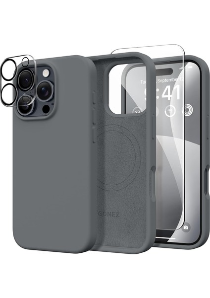 iPhone 16 Pro Max Kılıf Kivi Magsafe Özellikli 3lü Kombin Kılıf