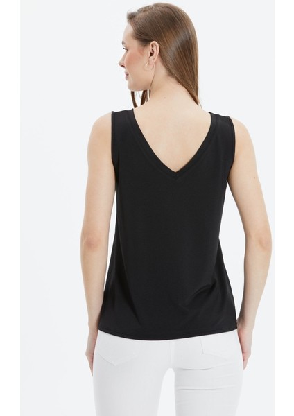 Önü ve Arkası V Parlak Penye Bluz fırsatları